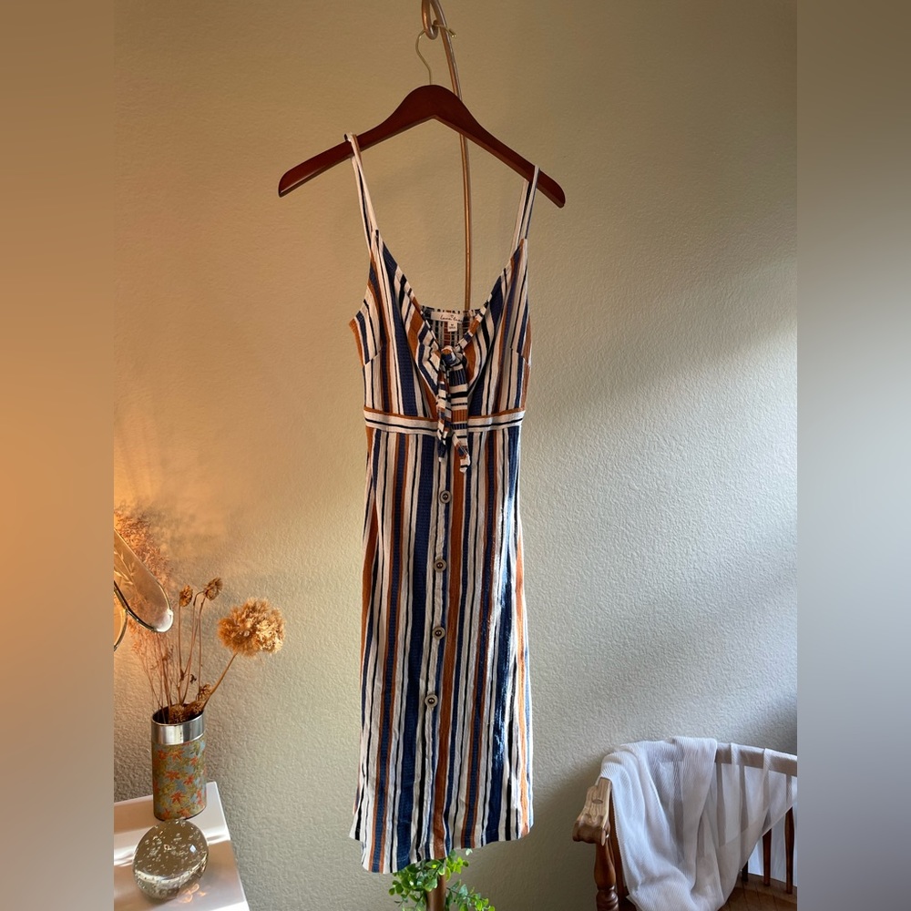 Striped midi dress